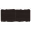 vidaXL galda virsma, tum&scaron;i brūna, 120x50x(2-6) cm, ozola masīvkoks