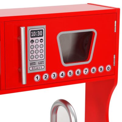 vidaXL bērnu rotaļu virtuve, MDF, 84x31x89 cm, sarkana