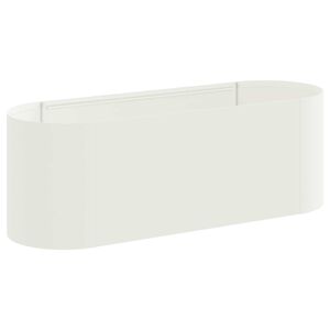 vidaXL Paaugstināta dārza gulta Balts 120 x 40 x 40 cm