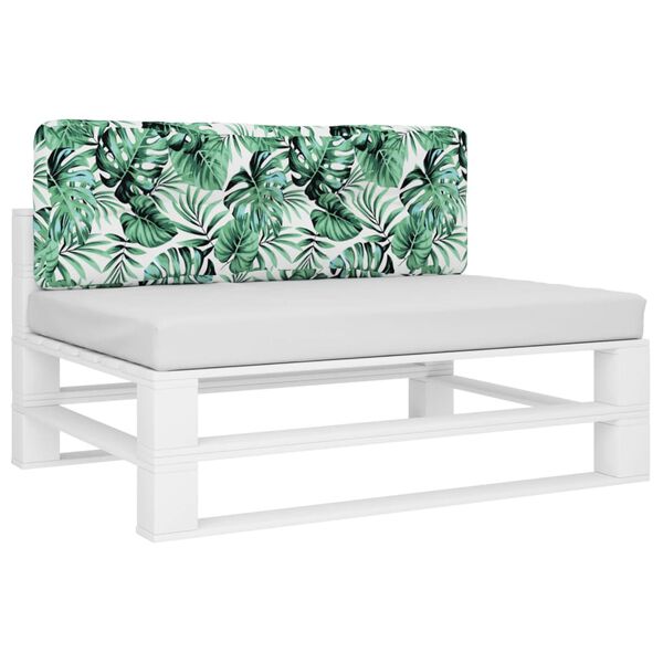 vidaXL pale&scaron;u spilvens, 120x40x12 cm, audums ar lapu apdruku