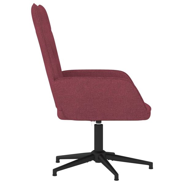 vidaXL atpūtas krēsls, vīnsarkans audums