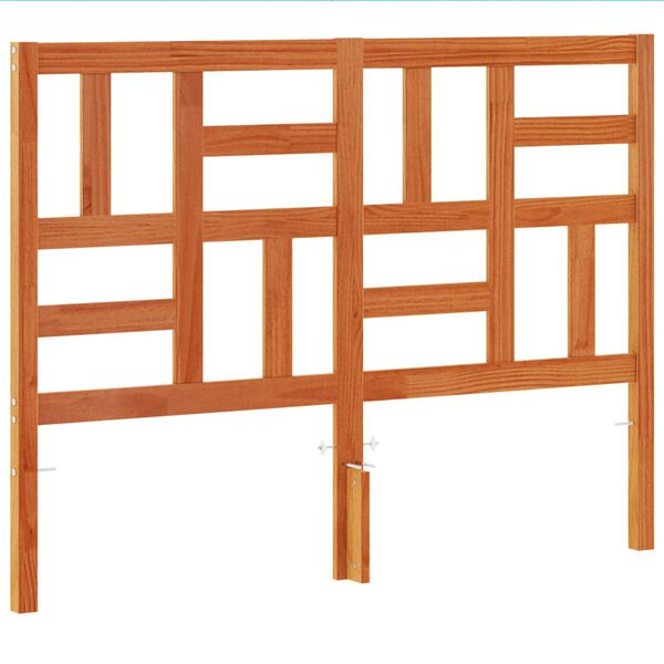 vidaXL galvgalis, vaska brūns, 180 cm, priedes masīvkoks