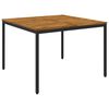 vidaXL Dārza vakariņu galds Dabiska un melna 110 x 108,5 x 75 cm
