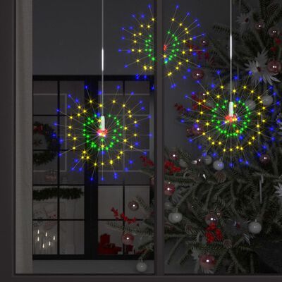 vidaXL Ziemassvētku lampiņas, 2 gab., daudzkrāsainas, 20 cm, 280 LED