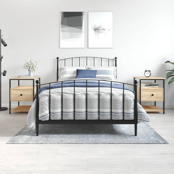 vidaXL naktsskapīši, 2 gb., 40x42x56 cm, inženierijas koks, koka krāsa