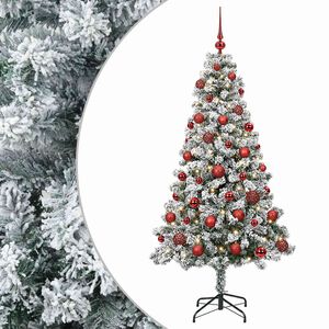 vidaXL Mākslīgā Ziemassvētku eglīte ar rotājumiem 120 cm 150 LED
