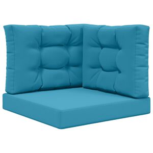 vidaXL Āra dīvāna spilvens 3 pcs Karaliski zils Poliesters