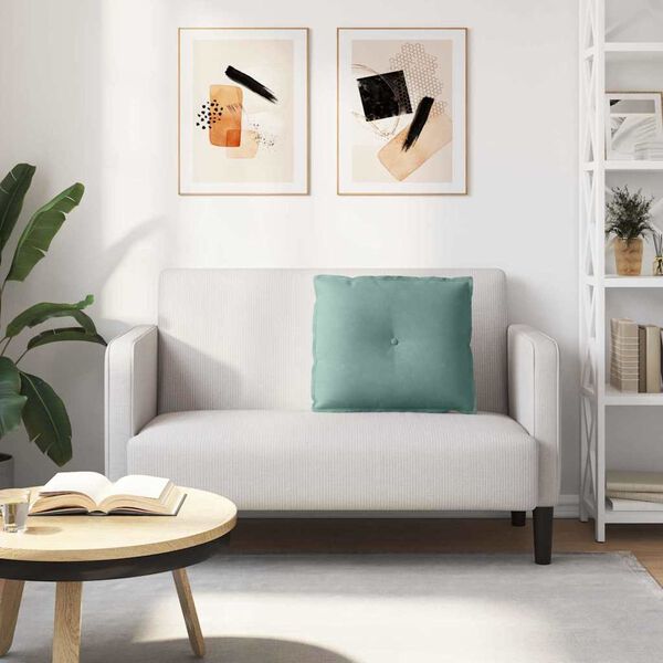 vidaXL Atpakaļ spilvens Jūras zaļa 60 x 50 cm Korduroja audums