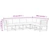 vidaXL 6-daļīgs dārza dīvāna komplekts ar matračiem, priede