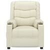 vidaXL elektrisks atpūtas krēsls, atgāžams, krēmkrāsas mākslīgā āda