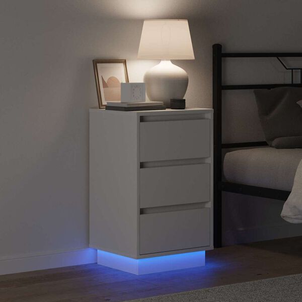 vidaXL Nakts skapītis Balts 39 x 34,5 x 65 cm Inženierijas koks