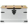 vidaXL storage box ar plauktu Balts 78 x 78 x 45 cm Ciets priedes koks