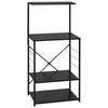 vidaXL virtuves plaukts, melns, 60x39,6x123 cm, inženierijas koks