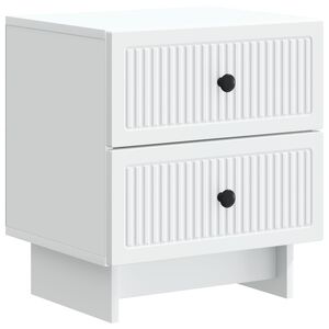 vidaXL Nakts skapītis Balts 43 x 34,5 x 47,5 cm Inženierijas koks