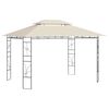 vidaXL dārza nojume, 4x3x2,7 m, krēmkrāsas, 160 g/m&sup2;