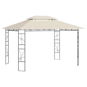vidaXL dārza nojume, 4x3x2,7 m, krēmkrāsas, 160 g/m&sup2;