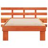 vidaXL Gultas rāmis Vaks brūns 75 x 190 cm Ciets priedes koks