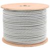 vidaXL Bungee vadi 10 mm Melns un balts PP un gumija