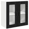 vidaXL Sienas stikla skapis LUCCA Melns ozols 60 x 31 x 60 cm