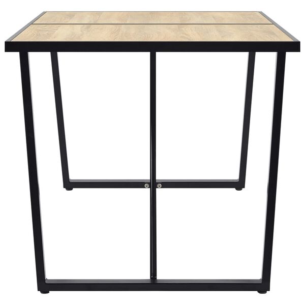 vidaXL virtuves galds un 4 krēsli, brūna mākslīgā āda