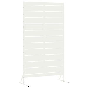 vidaXL Privātuma ekrāns 100 x 50 x 180 cm Tērauds Balts