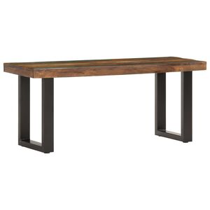 vidaXL sols, 110 cm, pārstrādāts masīvkoks un tērauds