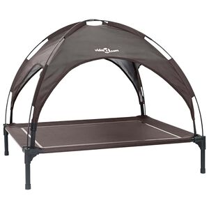 vidaXL Suņu gulta 104 x 86 x 84,5 cm Tērauds Brūna