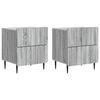 vidaXL Nakts skapītis 2 pcs Pelēks Sonoma ozols 43 x 34,5 x 49,5 cm