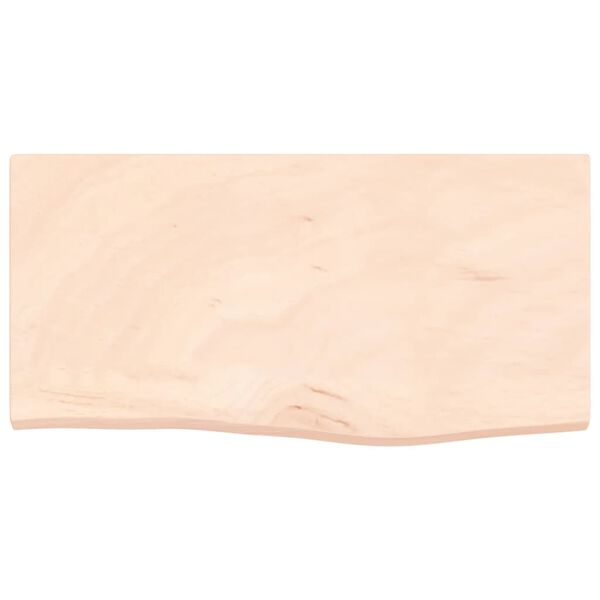 vidaXL sienas plaukts, 60x30x(2-4) cm, neapstrādāts ozola masīvkoks