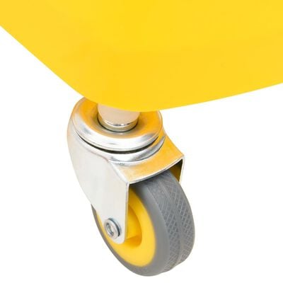 vidaXL grīdas lupatas spainis ar izspiedēju un riteņiem, dzeltens, 20L