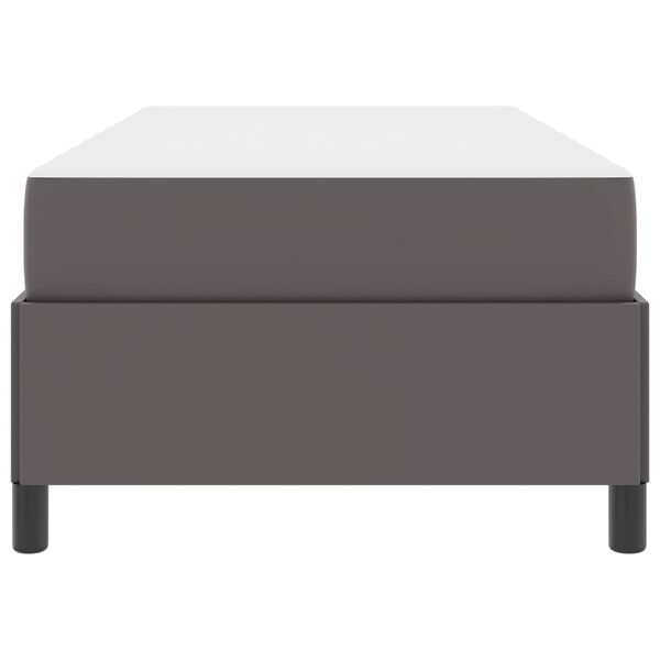 vidaXL Gultas rāmis ar matraci Pelēka 80 x 200 cm audums