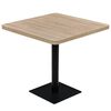 vidaXL bistro galds, 80x80x75cm, kvadrātveida, MDF, tērauds, ozolkoka
