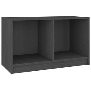 vidaXL TV skapītis, pelēks, 70x33x42 cm, priedes masīvkoks