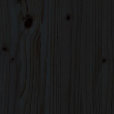 vidaXL sauļošanās zvilņi, 2 gab., melni, 199,5x60x74 cm, priedes koks