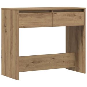 vidaXL konsoles galdiņ&scaron;, koka krāsa, 89x41x76,5 cm, inženierijas koks