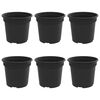 vidaXL Apaļais puķu pods 6 gab. Melns &Oslash; 15 x 12 cm Plastmasa