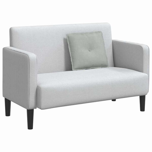 vidaXL Atpakaļ spilvens Gaiši pelēks 50 x 45 cm Korduroja audums