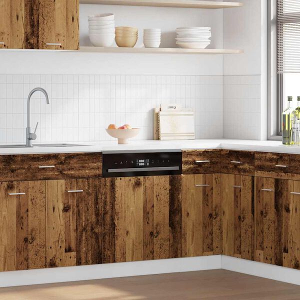 vidaXL trauku mazgājamās mašīnas panelis "Lyon" Old Wood 45x3x67 cm