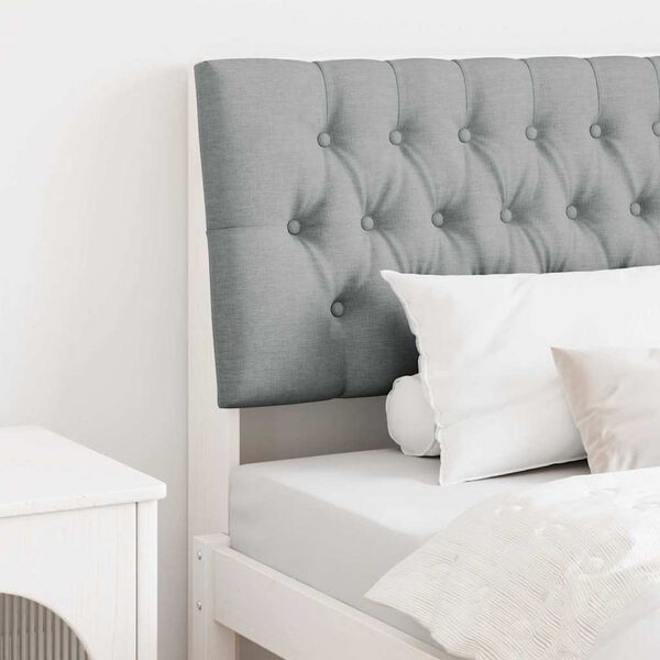 vidaXL Mīkstināts gultas galvgalis Gai&scaron;i pelēks 100 cm