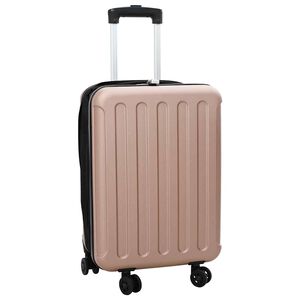 vidaXL Koferis ar slēdzeni rozā zelta 34 x 23 x 55.5 cm ABS plastmasa