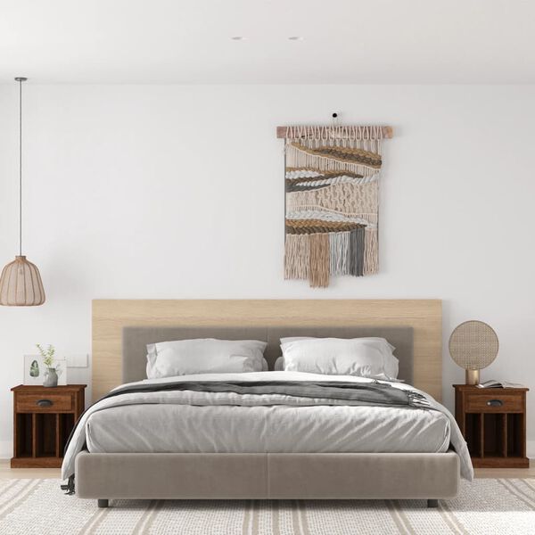 vidaXL naktsskapī&scaron;i, 2 gab., ozolkoka krāsa, 43x36x50 cm