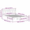 vidaXL Gultas rāmis Brūna 135 x 190 cm Ciets priedes koks