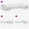 vidaXL Āra dīvānu komplekts ar spilvenu 10 pcs Dabīgs un gai&scaron;i pelēks