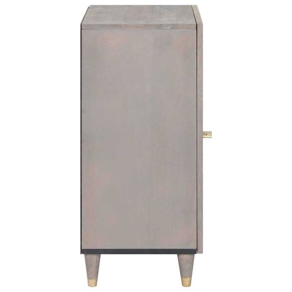 vidaXL Puse Pelēks un zelts 40 x 33 x 75 cm Cieta mango koksne