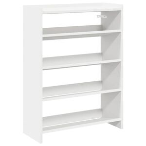 vidaXL apavu plaukts, balts, 60x25x81 cm, inženierijas koks