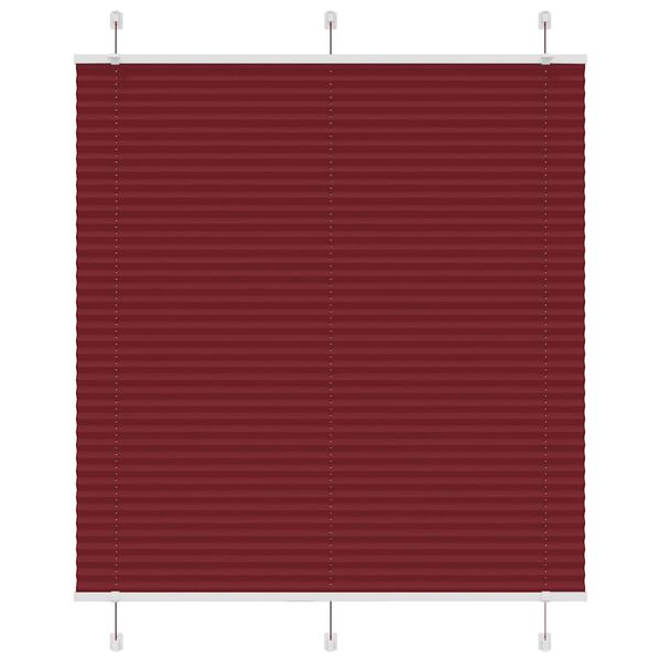 vidaXL kroku žalūzija Bordo sarkana 120x150 cm auduma platums 119,4 cm
