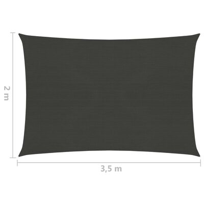 vidaXL saulessargs, HDPE, 2x3,5 m, antracītpelēks