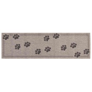 vidaXL Virtuves paklājs Pelēkas ķepas 150 x 45 cm 100% poliamīds