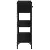 vidaXL Konsoles galds ar atvilktni Melns ozolkoks 72.5 x 25 x 75 cm