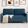 vidaXL divvietīgs dīvāns, zils, 140 cm, samts